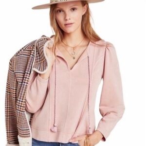 Anthropologie Maeve Jeanne Puff-Sleeve Pullover Sweatshirt